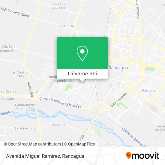 Mapa de Avenida Miguel Ramirez