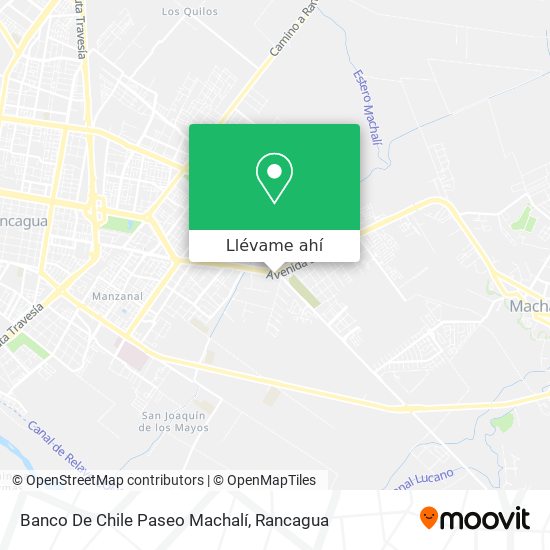 Mapa de Banco De Chile Paseo Machalí