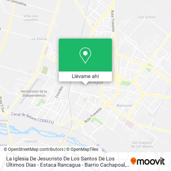 Mapa de La Iglesia De Jesucristo De Los Santos De Los Últimos Días - Estaca Rancagua - Barrio Cachapoal