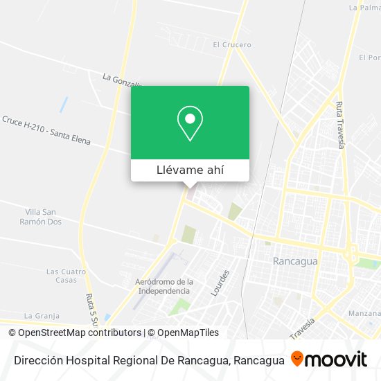 Mapa de Dirección Hospital Regional De Rancagua