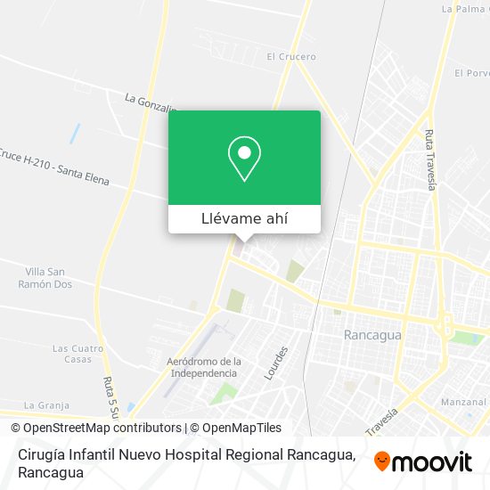 Mapa de Cirugía Infantil Nuevo Hospital Regional Rancagua