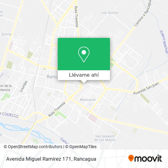 Mapa de Avenida Miguel Ramírez 171