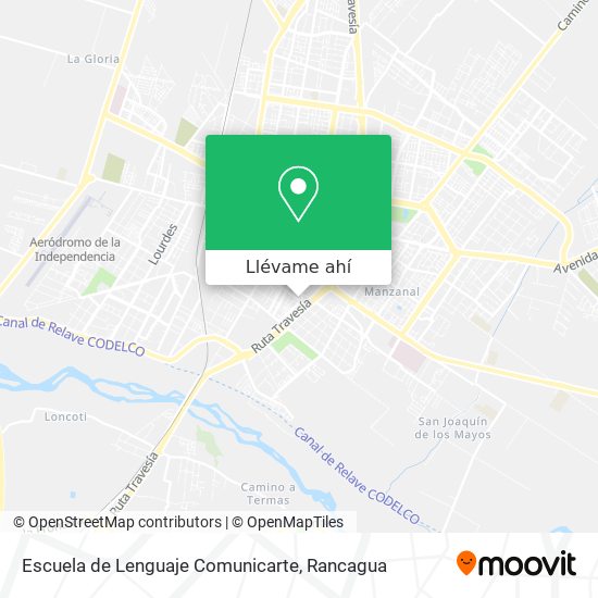 Mapa de Escuela de Lenguaje Comunicarte