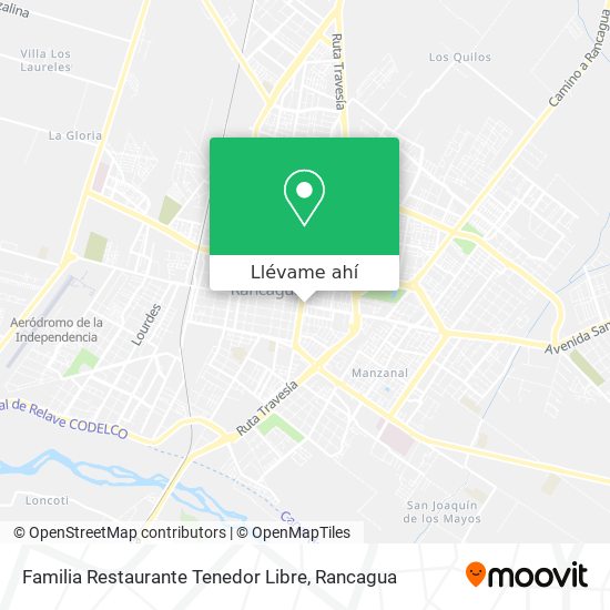 Mapa de Familia Restaurante Tenedor Libre