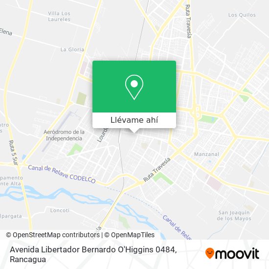 Mapa de Avenida Libertador Bernardo O'Higgins 0484