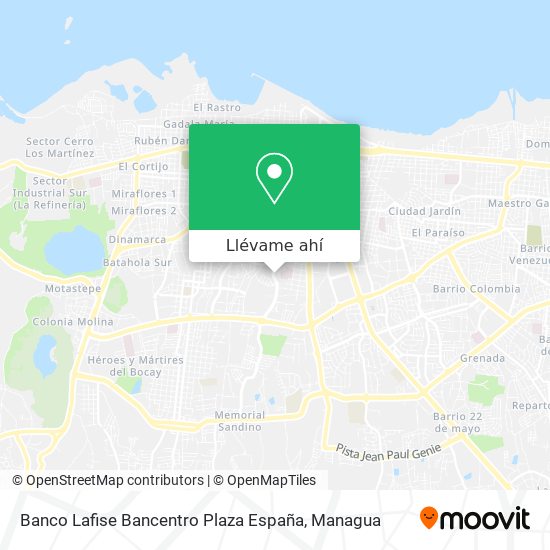 Mapa de Banco Lafise Bancentro Plaza España
