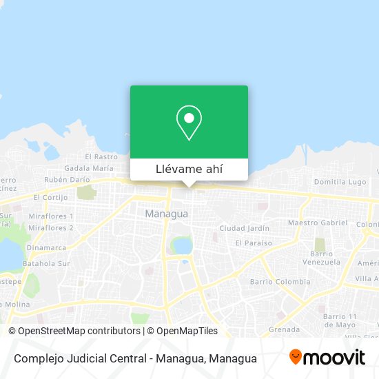 Mapa de Complejo Judicial Central - Managua