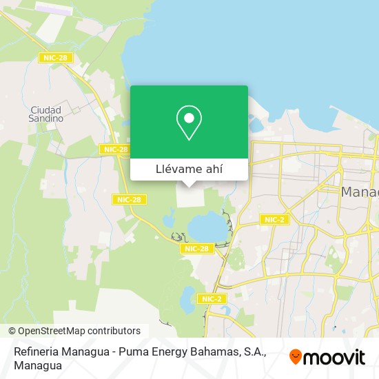 Mapa de Refineria Managua - Puma Energy Bahamas, S.A.