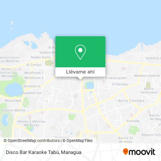 Mapa de Disco Bar Karaoke Tabú