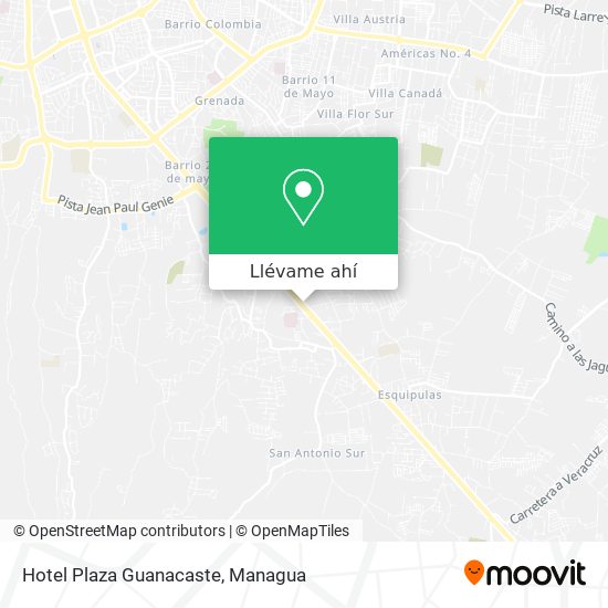 Mapa de Hotel Plaza Guanacaste