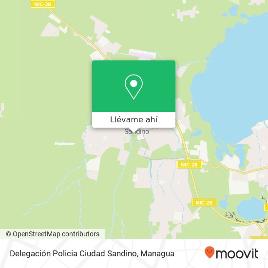 Mapa de Delegación Policia Ciudad Sandino