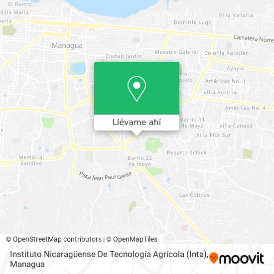 Mapa de Instituto Nicaragüense De Tecnología Agrícola (Inta)