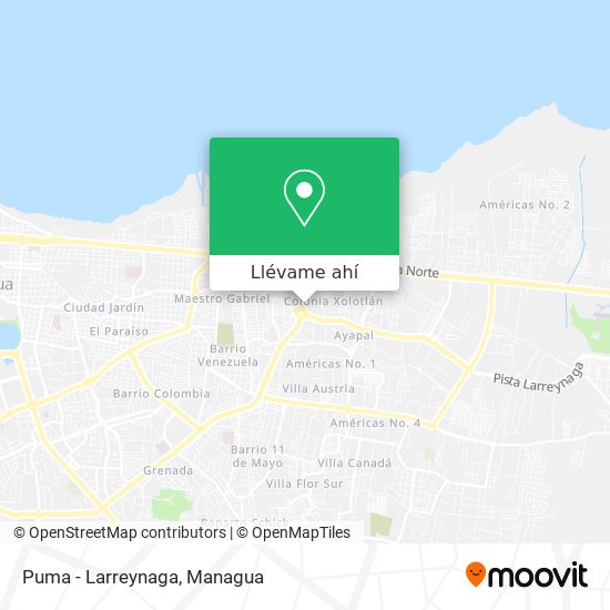 Mapa de Puma - Larreynaga
