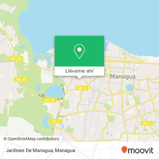 Mapa de Jardines De Managua