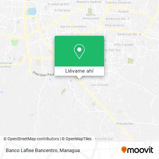 Mapa de Banco Lafise Bancentro