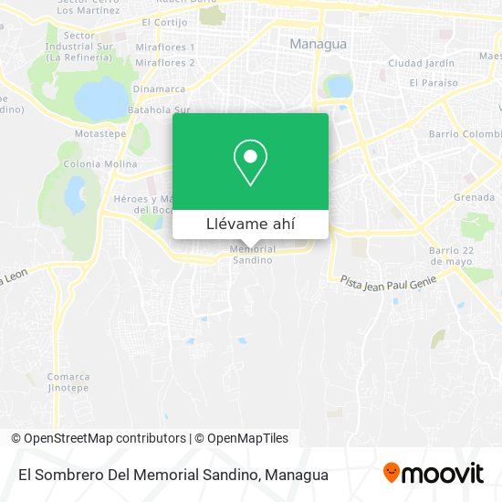 Mapa de El Sombrero Del Memorial Sandino