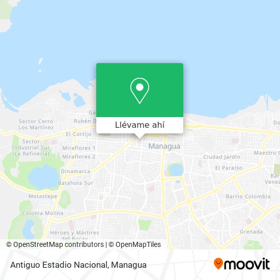Mapa de Estadio Nacional Dennis Martínez