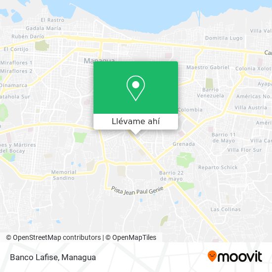 Mapa de Banco Lafise