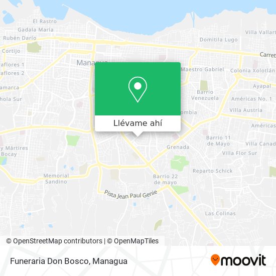 Mapa de Funeraria Don Bosco