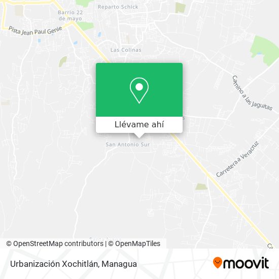 Mapa de Urbanización Xochitlán