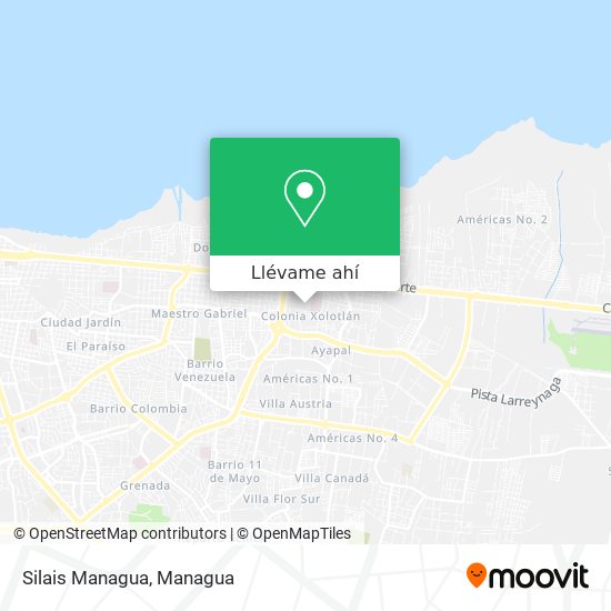 Mapa de Silais Managua