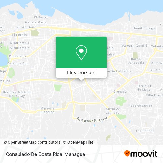 Mapa de Consulado De Costa Rica