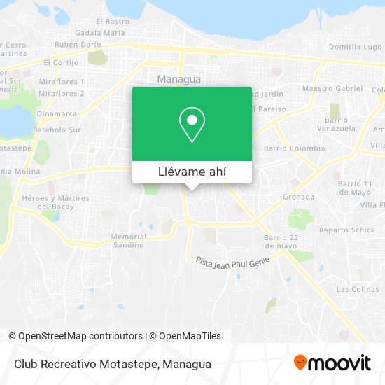 Mapa de Club Recreativo Motastepe