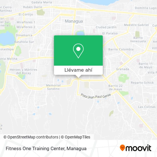 Mapa de Fitness One Training Center