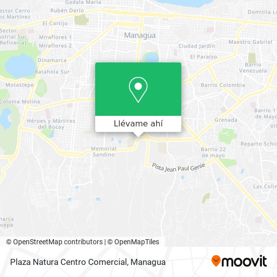 Mapa de Plaza Natura Centro Comercial