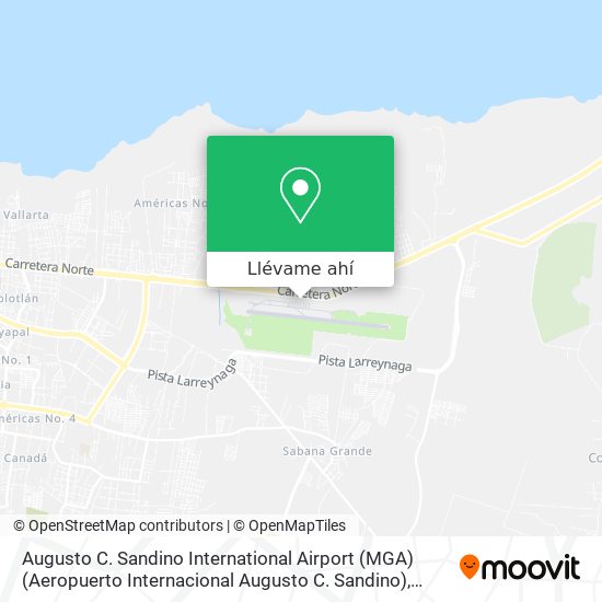 Mapa de Augusto C. Sandino International Airport (MGA) (Aeropuerto Internacional Augusto C. Sandino)