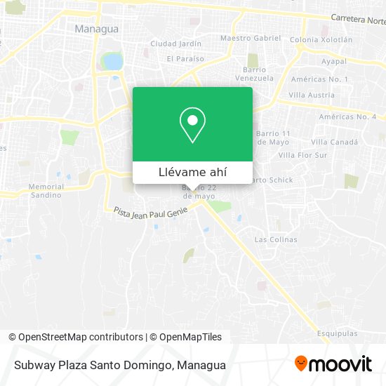 Mapa de Subway Plaza Santo Domingo