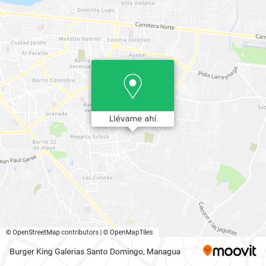 Mapa de Burger King Galerias Santo Domingo