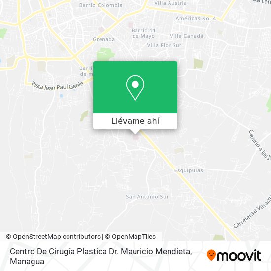 Mapa de Centro De Cirugía Plastica Dr. Mauricio Mendieta
