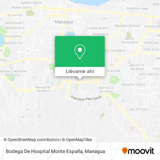 Mapa de Bodega De Hospital Monte España