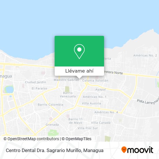 Mapa de Centro Dental Dra. Sagrario Murillo