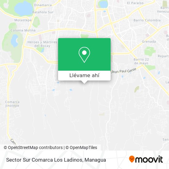 Mapa de Sector Sur Comarca Los Ladinos