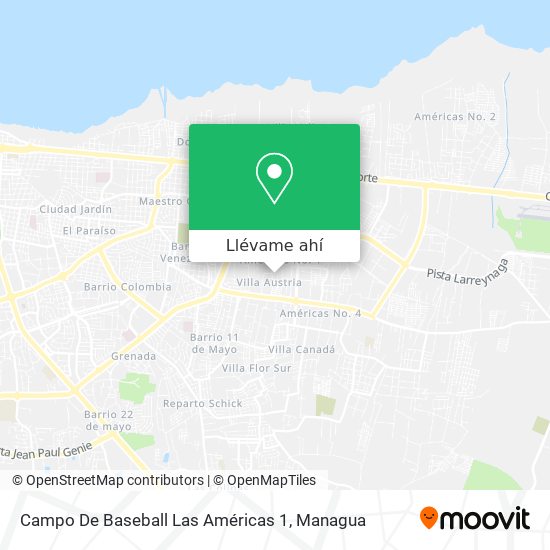 Mapa de Campo De Baseball Las Américas 1