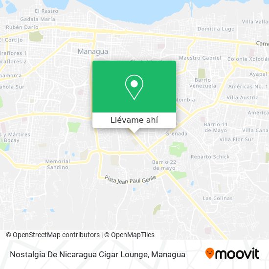 Mapa de Nostalgia De Nicaragua Cigar Lounge