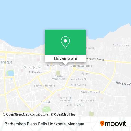 Mapa de Barbershop Bless-Bello Horizonte