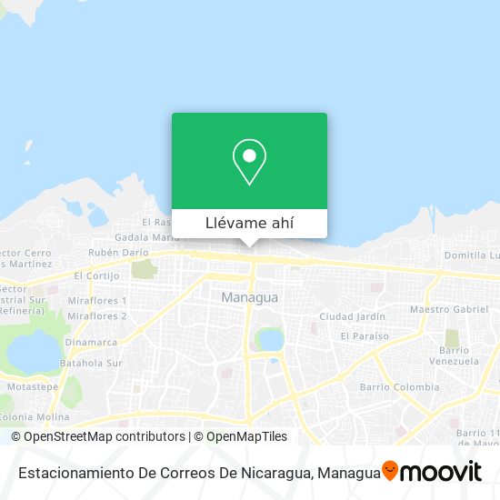 Mapa de Estacionamiento De Correos De Nicaragua