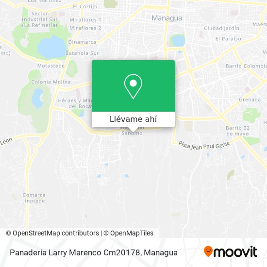 Mapa de Panadería Larry Marenco Cm20178