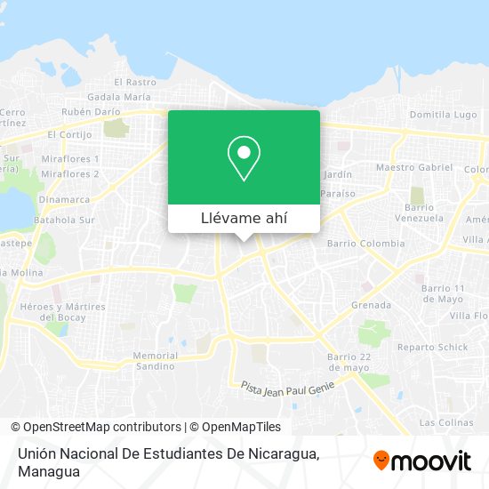 Mapa de Unión Nacional De Estudiantes De Nicaragua