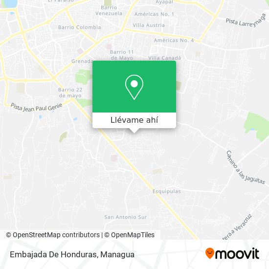 Mapa de Embajada De Honduras