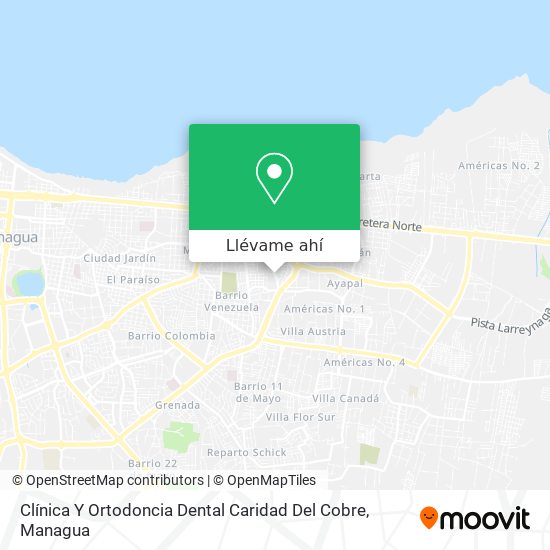 Mapa de Clínica Y Ortodoncia Dental Caridad Del Cobre