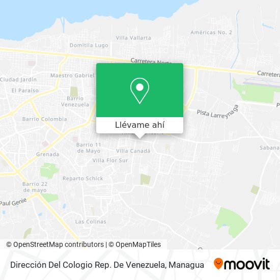 Mapa de Dirección Del Cologio Rep. De Venezuela