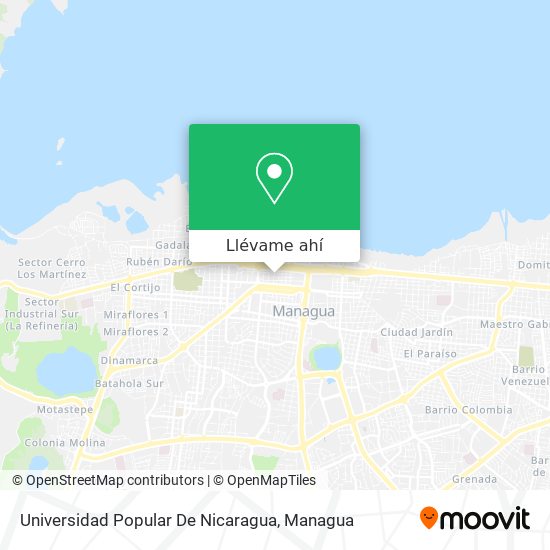 Mapa de Universidad Popular De Nicaragua