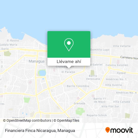 Mapa de Financiera Finca Nicaragua