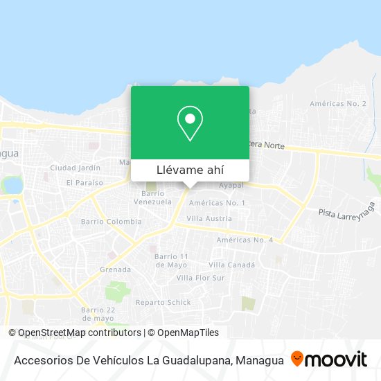 Mapa de Accesorios De Vehículos La Guadalupana