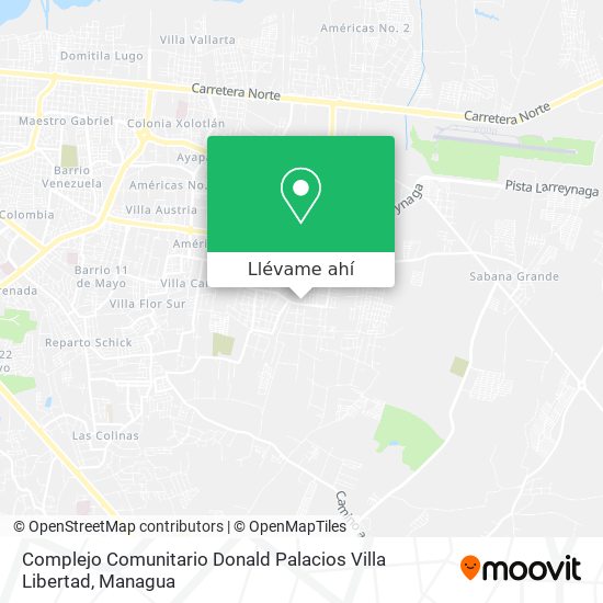 Mapa de Complejo Comunitario Donald Palacios Villa Libertad