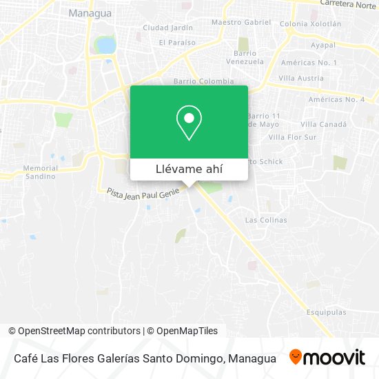 Mapa de Café Las Flores Galerías Santo Domingo